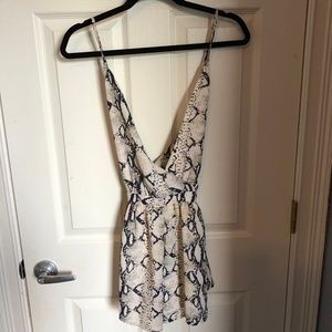 Snake Skin Patterned Romper